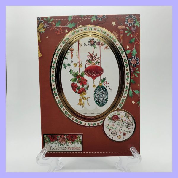 Christmas Wishes to a Special Friend handcrafted Christmas Card