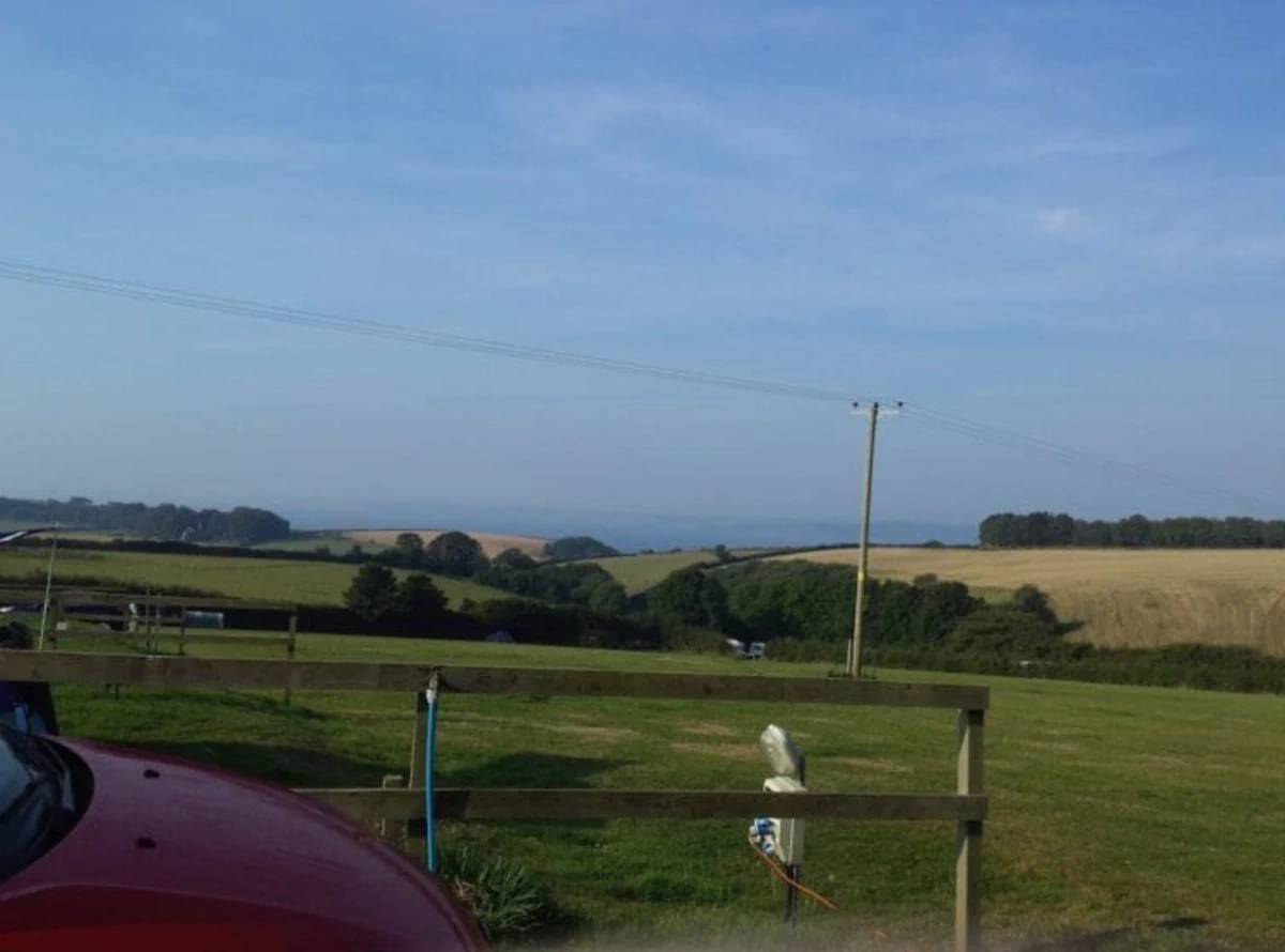 View across Penhale campsite in Cornwall during our 2014 camping holiday.
